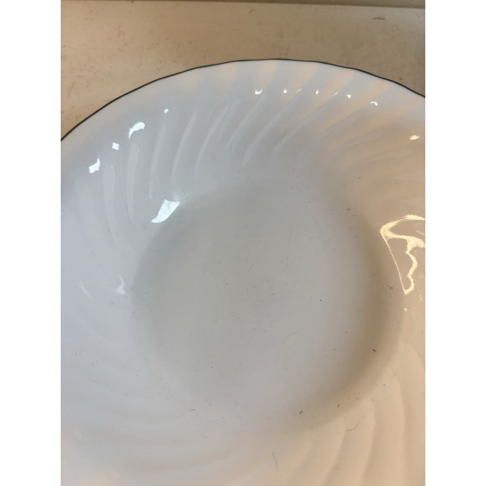 Corelle Callaway Ivy Swirl Green Rim Cereal/Soup Bowl 7.25" Set Of 4 - Picture 6 of 9